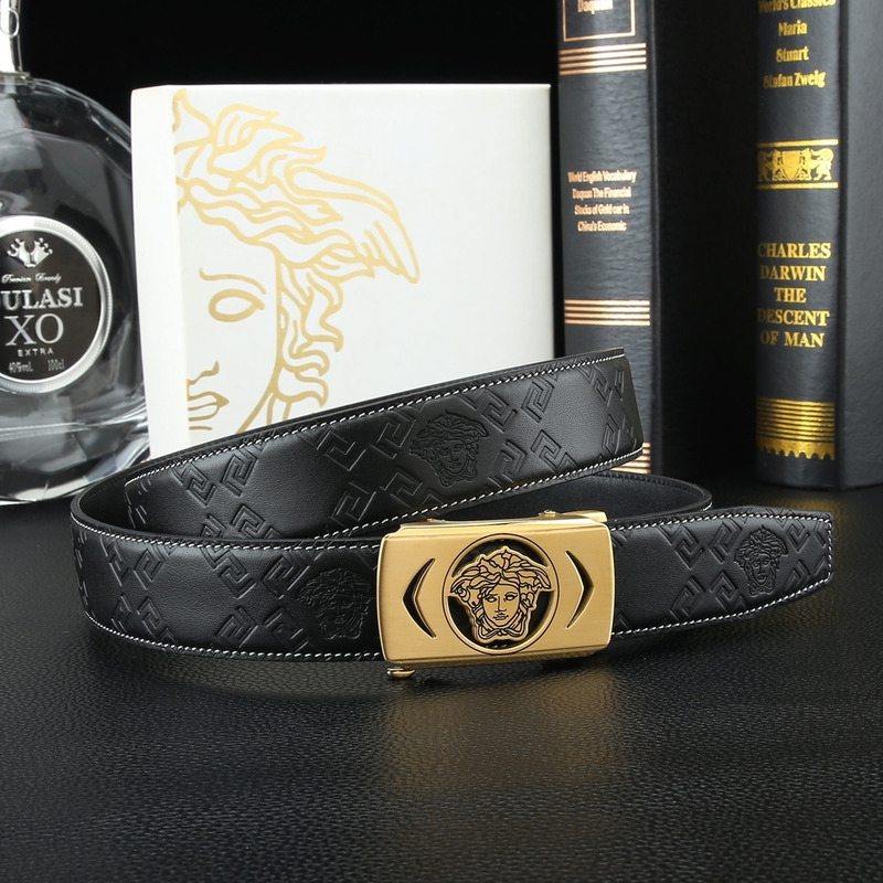 Versace Medusa Print Belt Silver