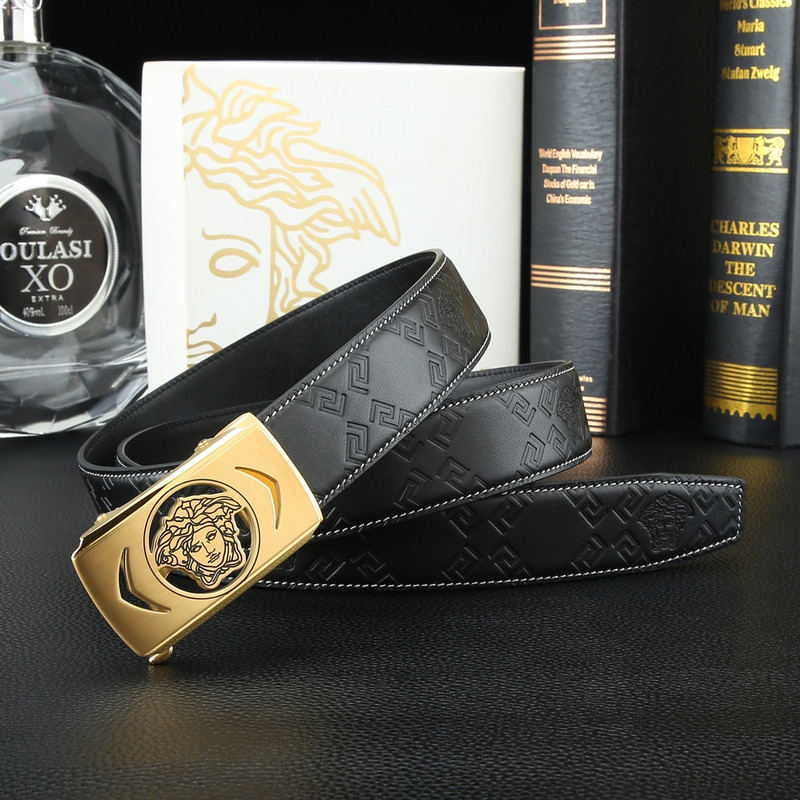 Versace Medusa Print Belt Silver