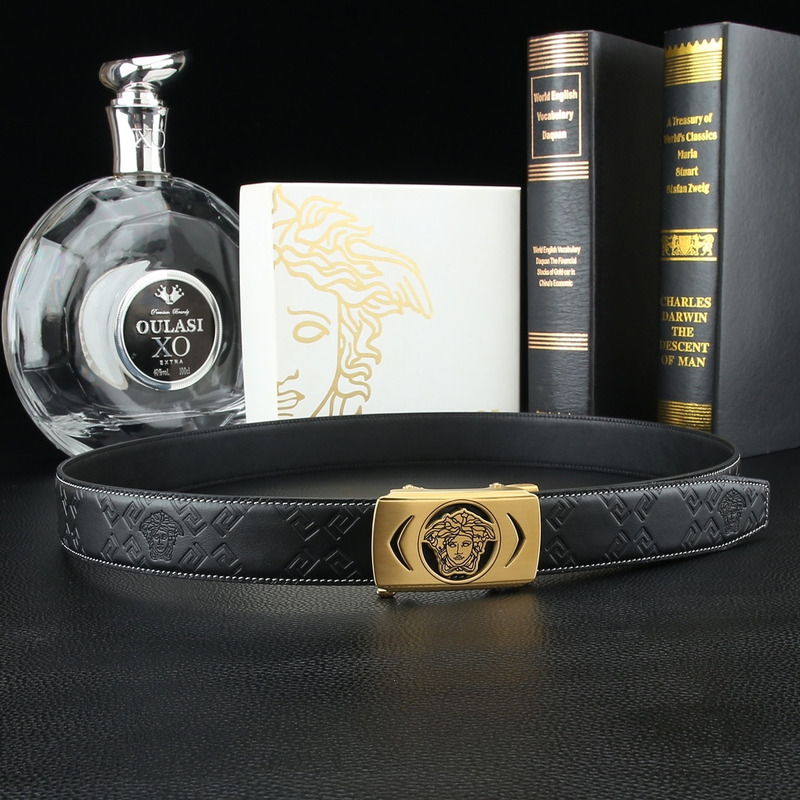 Versace Medusa Print Belt Silver