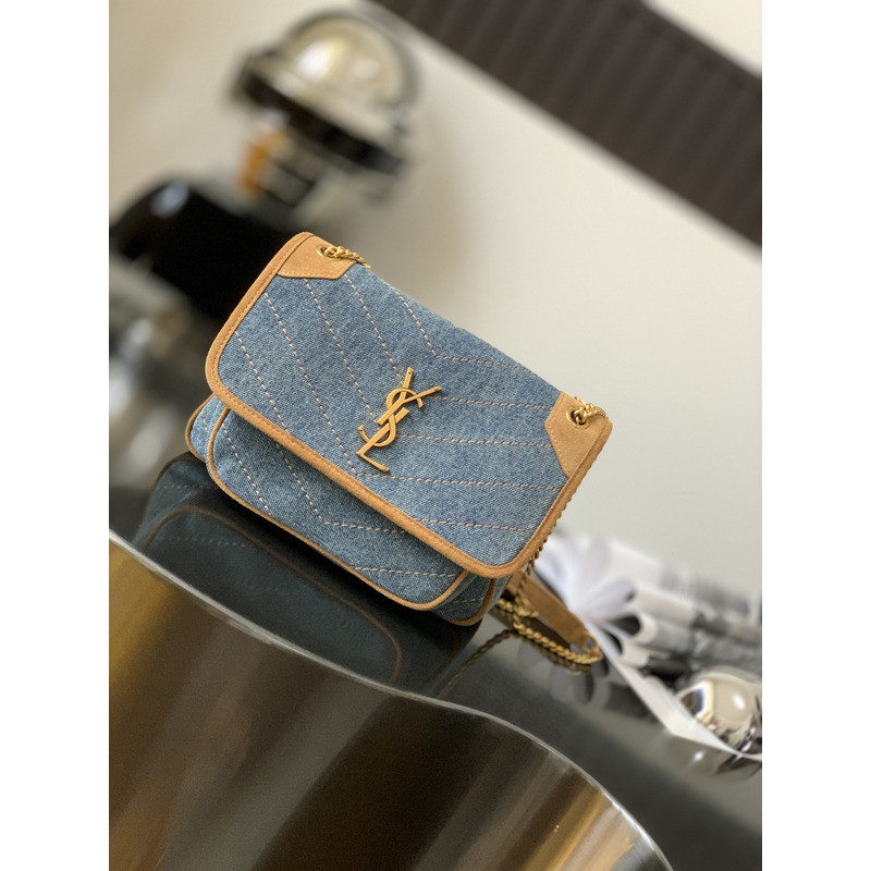 Saint Laurent  633151 Blue Bag