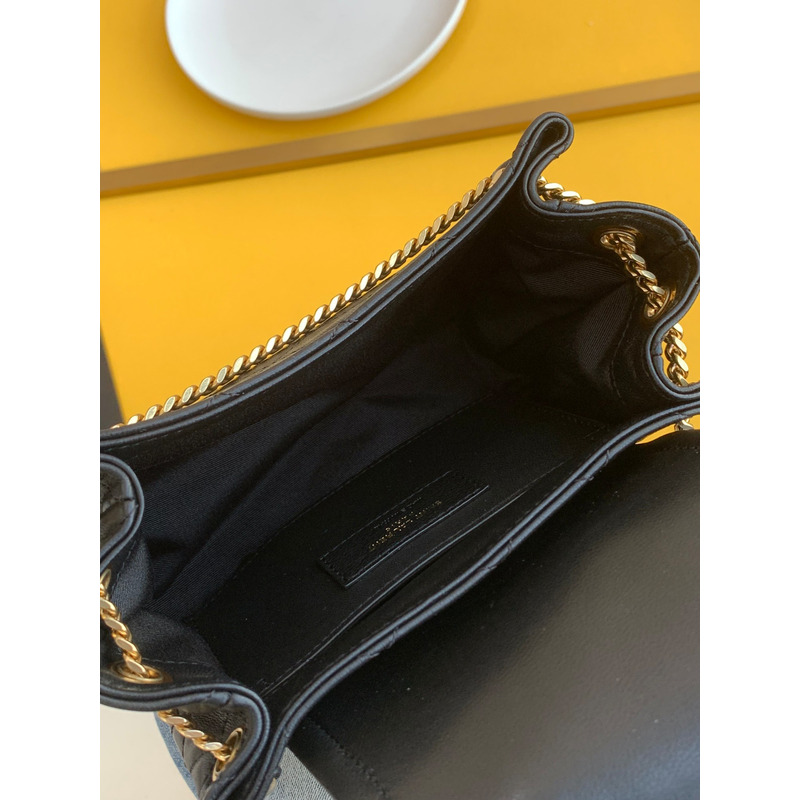 Saint Laurent Nolita Mini Leather Shoulder Bag Black