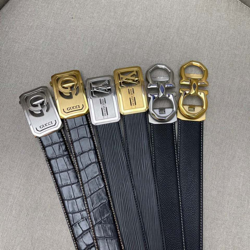 G*u*i gold double g logo belt