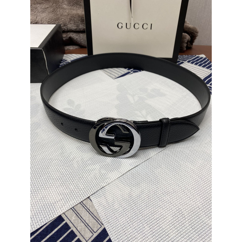 G*u*i double g logo leather belt