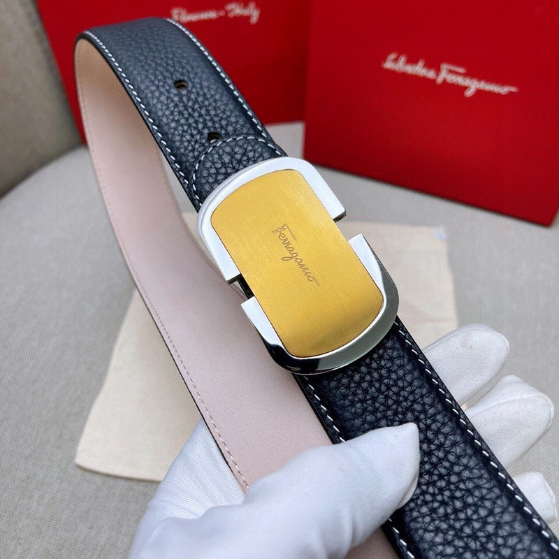 Ferragamo Gold Logo Belt