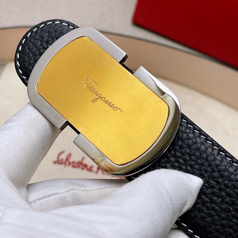 Ferragamo Gold Logo Belt