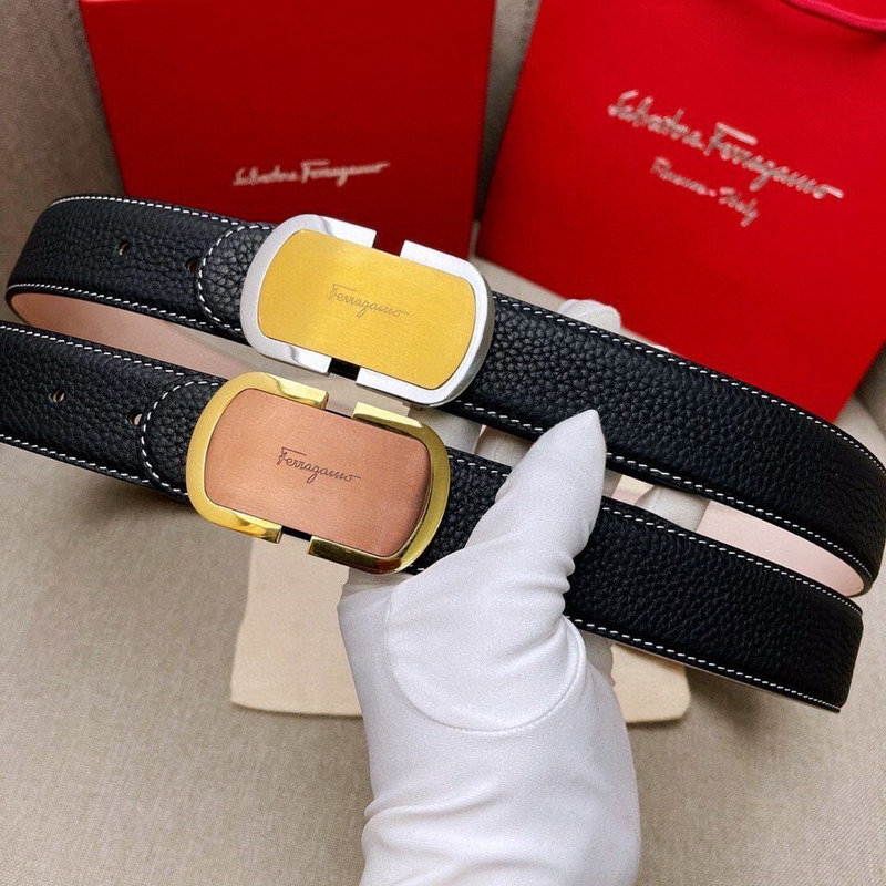 Ferragamo Gold Logo Belt