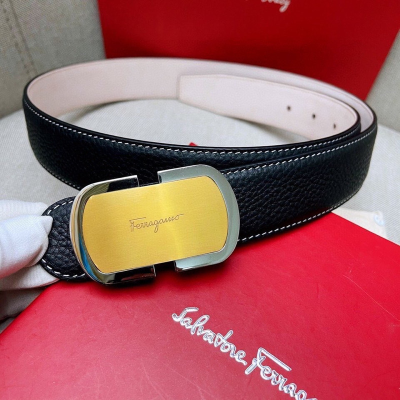 Ferragamo Gold Logo Belt