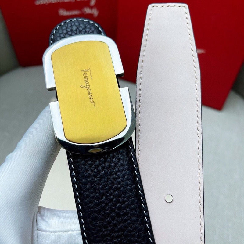 Ferragamo Gold Logo Belt