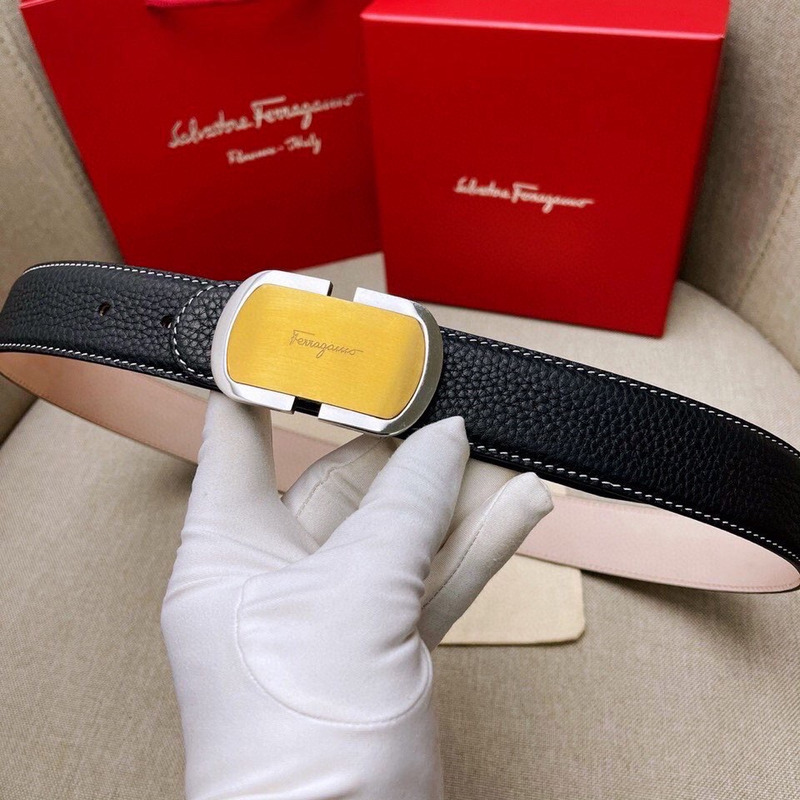 Ferragamo Gold Logo Belt