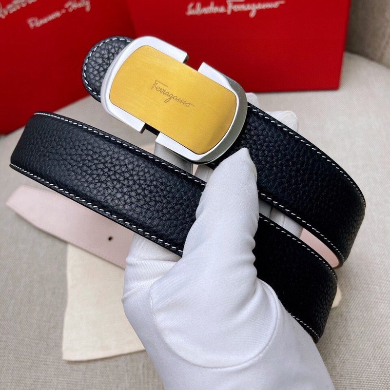 Ferragamo Gold Logo Belt