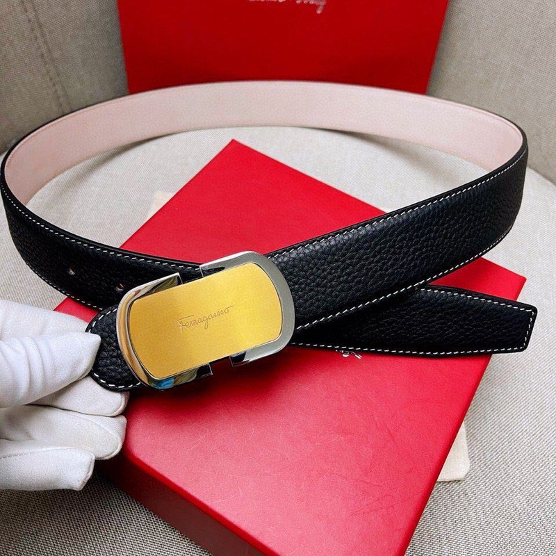 Ferragamo Gold Logo Belt