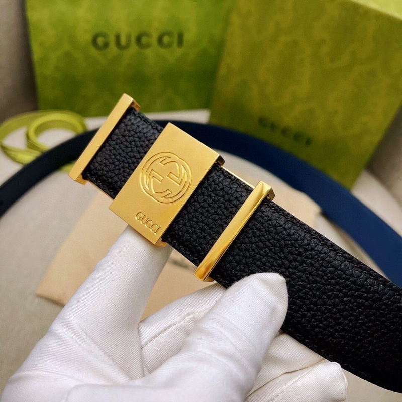 G*u*i small logo leather belt