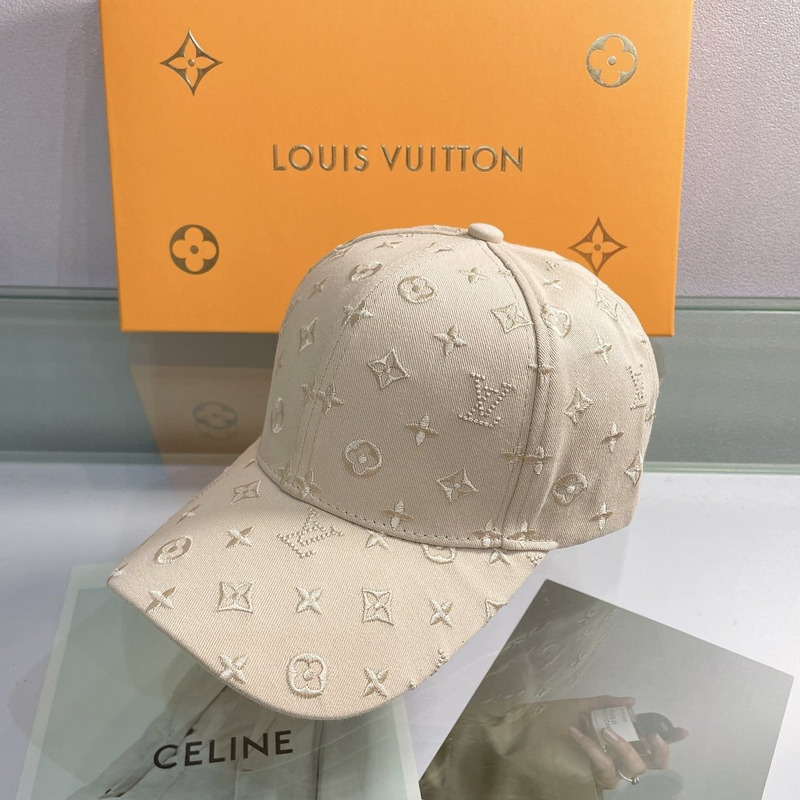 l**is V*t*n embossed monogram hat khaki