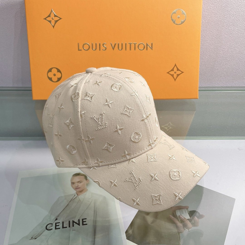 l**is V*t*n embossed monogram hat khaki