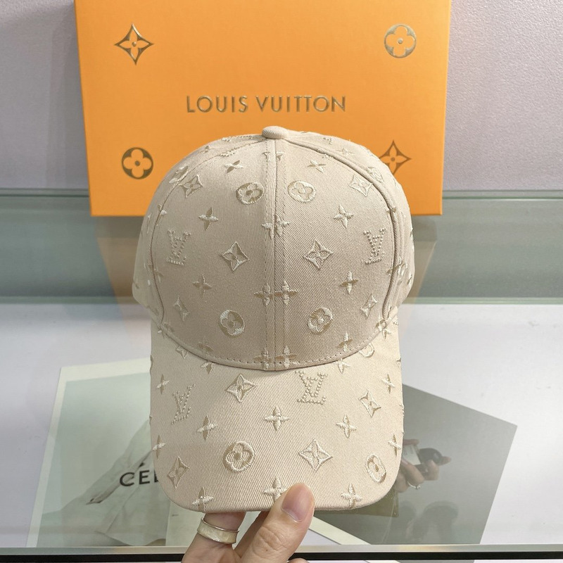 l**is V*t*n embossed monogram hat khaki