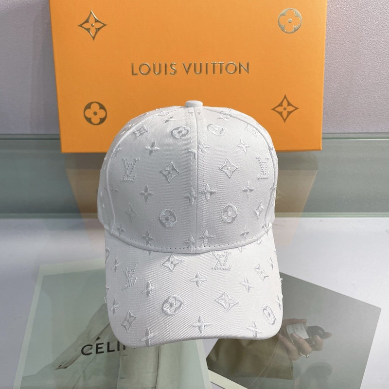 l**is V*t*n embossed monogram hat white