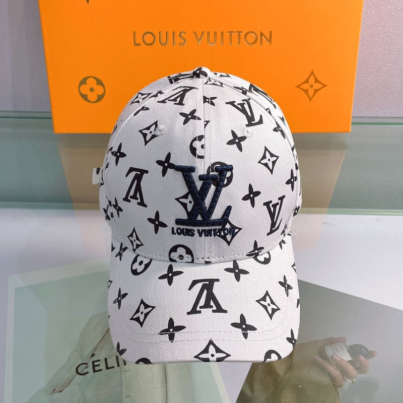 l**is V*t*n embroidered logo hat white