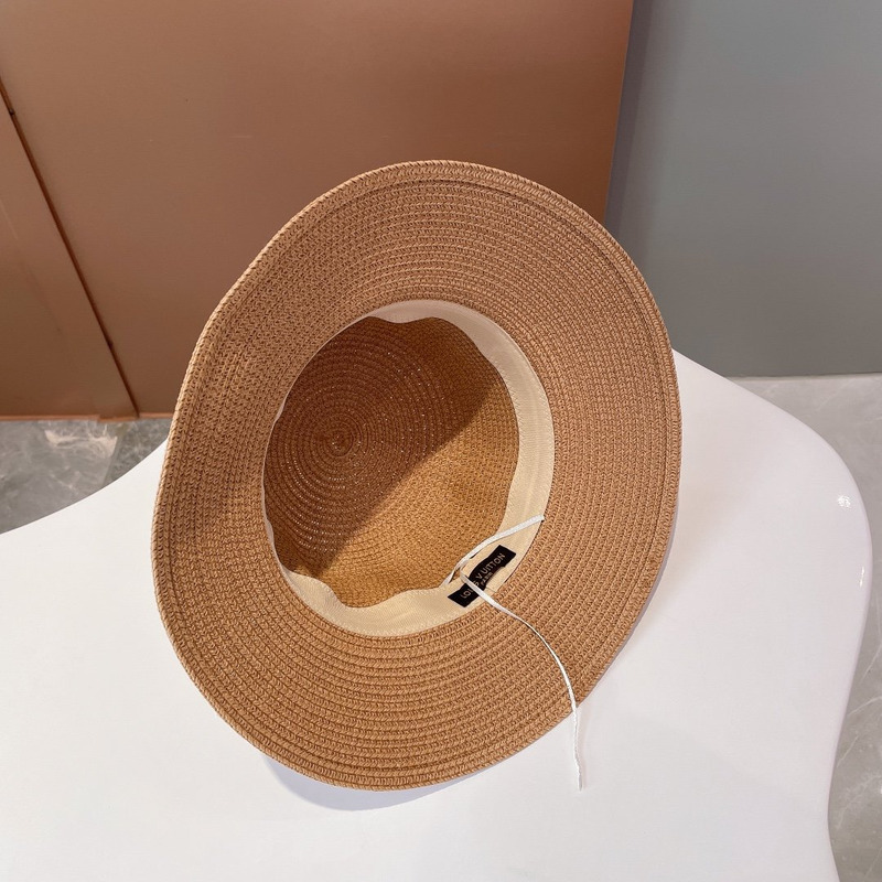 l**is V*t*n monogram straw fisherman hat