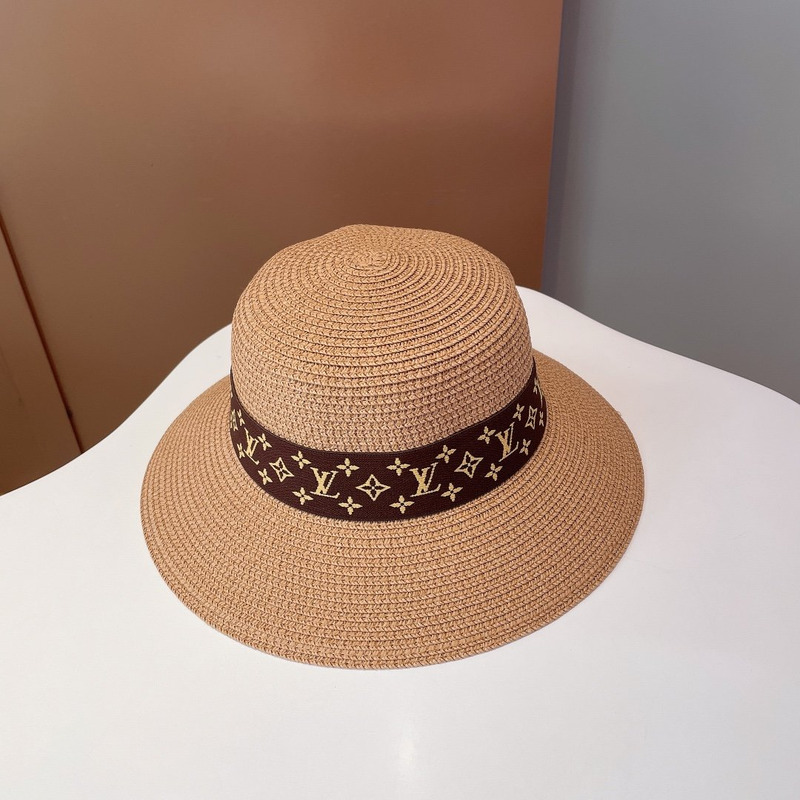 l**is V*t*n monogram straw fisherman hat