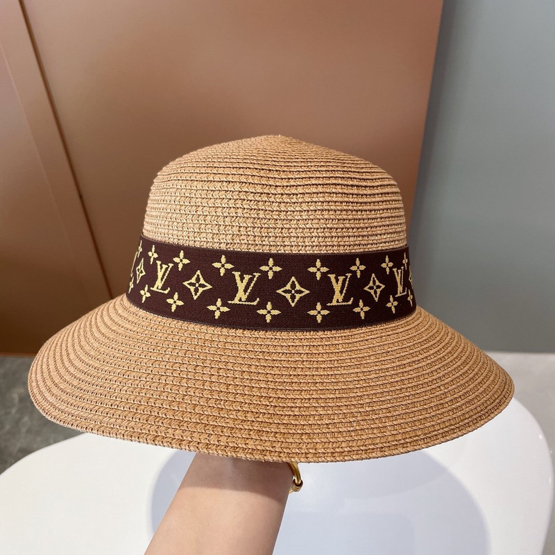 l**is V*t*n monogram straw fisherman hat