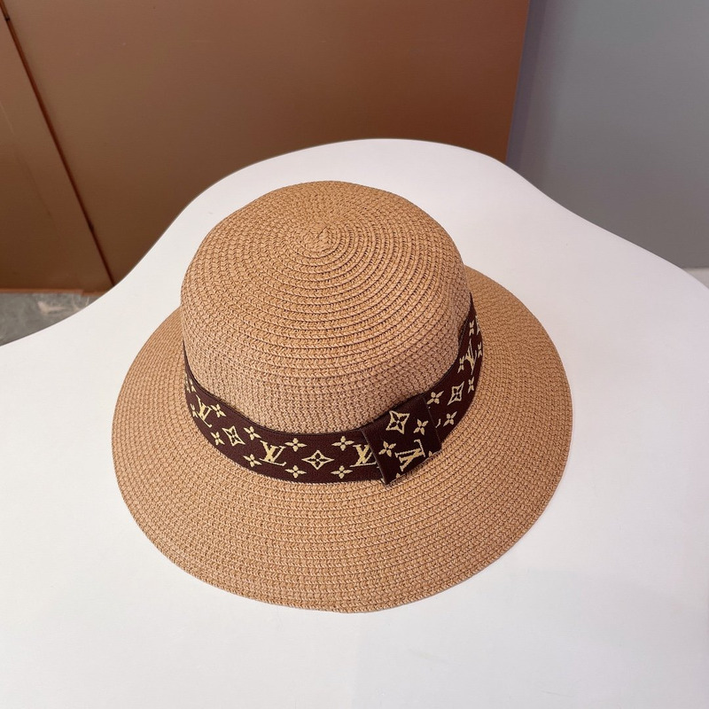 l**is V*t*n monogram straw fisherman hat