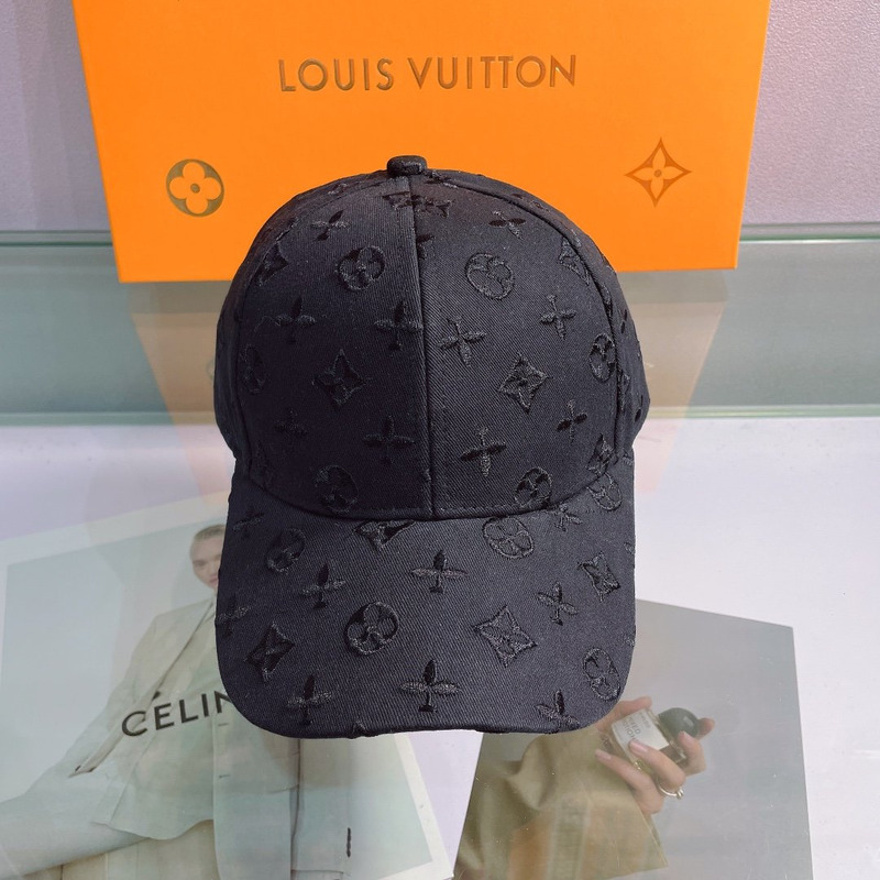 l**is V*t*n embroidered monogram hat black