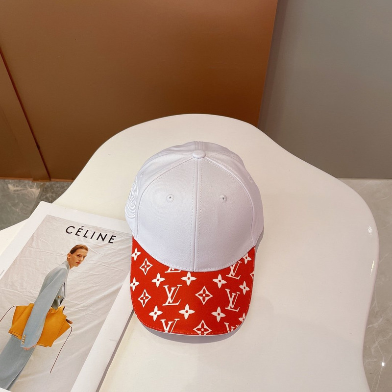 l**is V*t*n monogram print hat red white