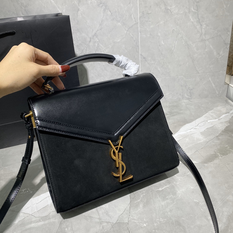 Saint Laurent Cassandra Mini Top Handle Bag In Grain De Poudre Eobossed Leather 578000