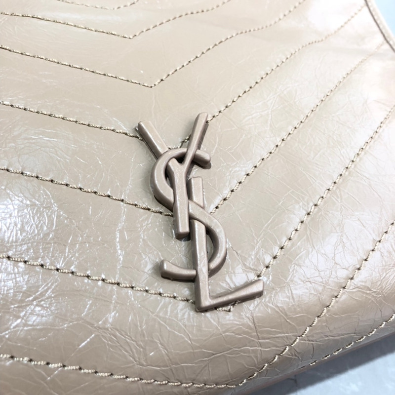 Saint laurent Ysl Niki Shopping Bag Leather  Milk Brown