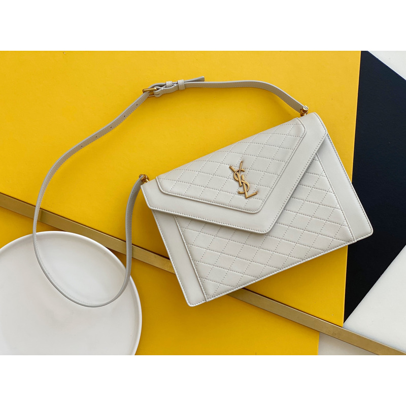 Saint Laurent Saint Laurent ysl gaby quilted quilted bag White