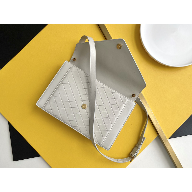 Saint Laurent Saint Laurent ysl gaby quilted quilted bag White