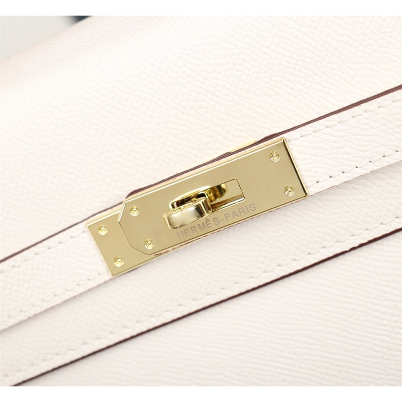 H**mes gold epsom sellier kelly 25 gold hardware white