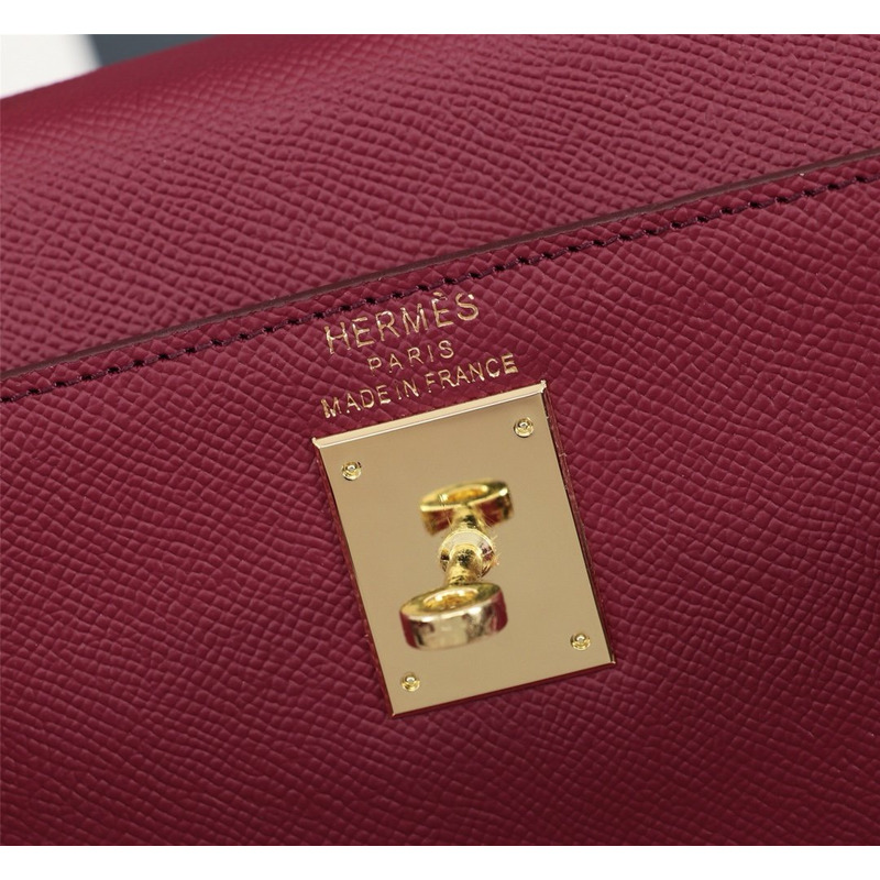 H**mes gold epsom sellier kelly 25 gold hardware burgundy