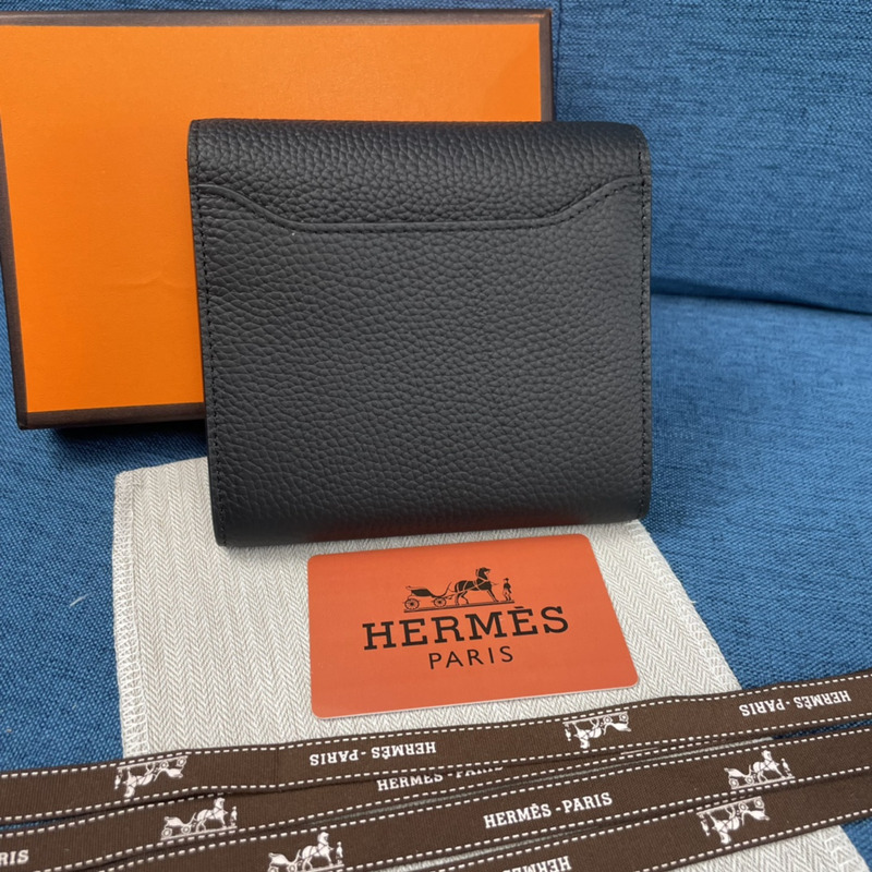 H**mes constance slim wallet black