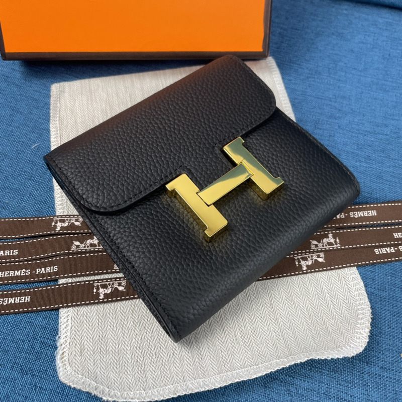 H**mes constance slim wallet black