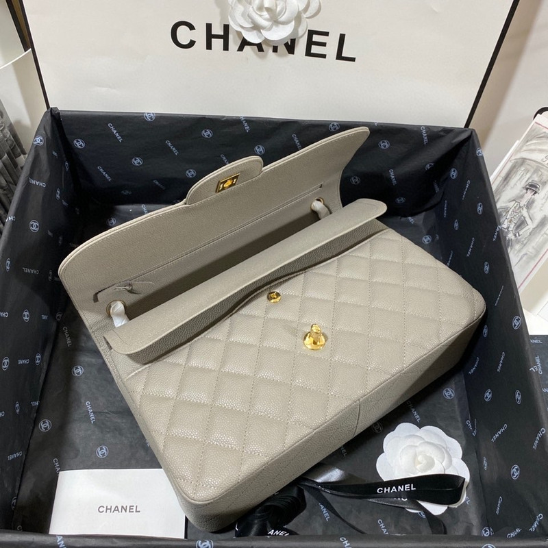 Ch*el  Ch*el classic flap bag cf medium gray