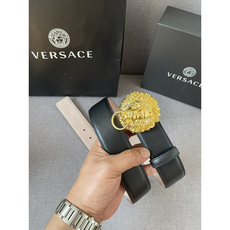 Versace Lion Leather Belt