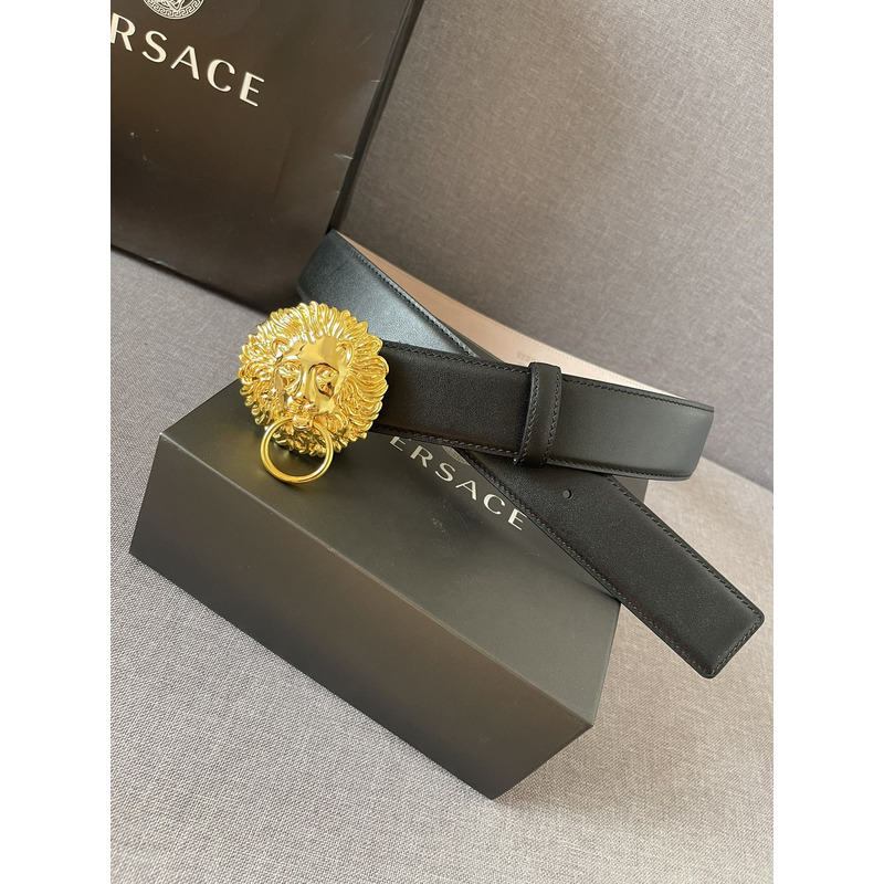 Versace Lion Leather Belt