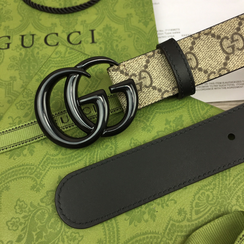 G*u*i gg marmont reversible thin belt black