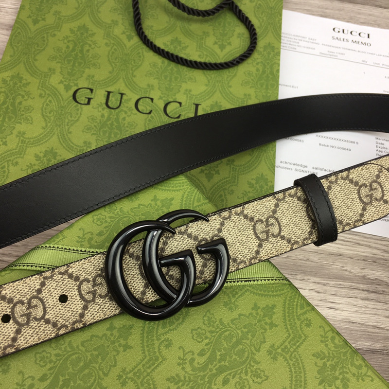 G*u*i gg marmont reversible thin belt black