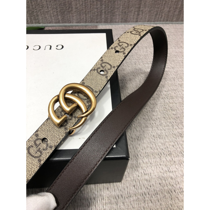 G*u*i double g gold-tone belt black gray