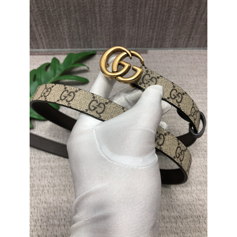 G*u*i double g gold-tone belt black gray