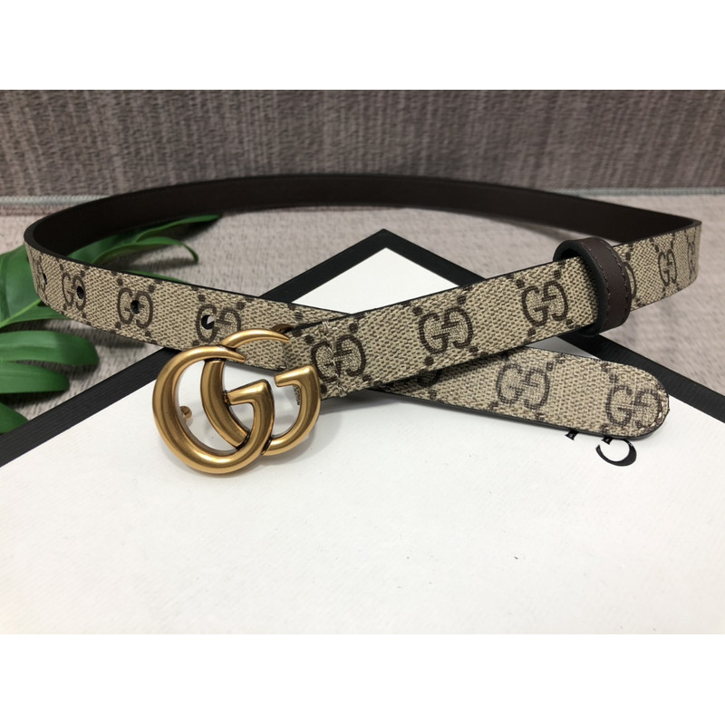 G*u*i double g gold-tone belt black gray