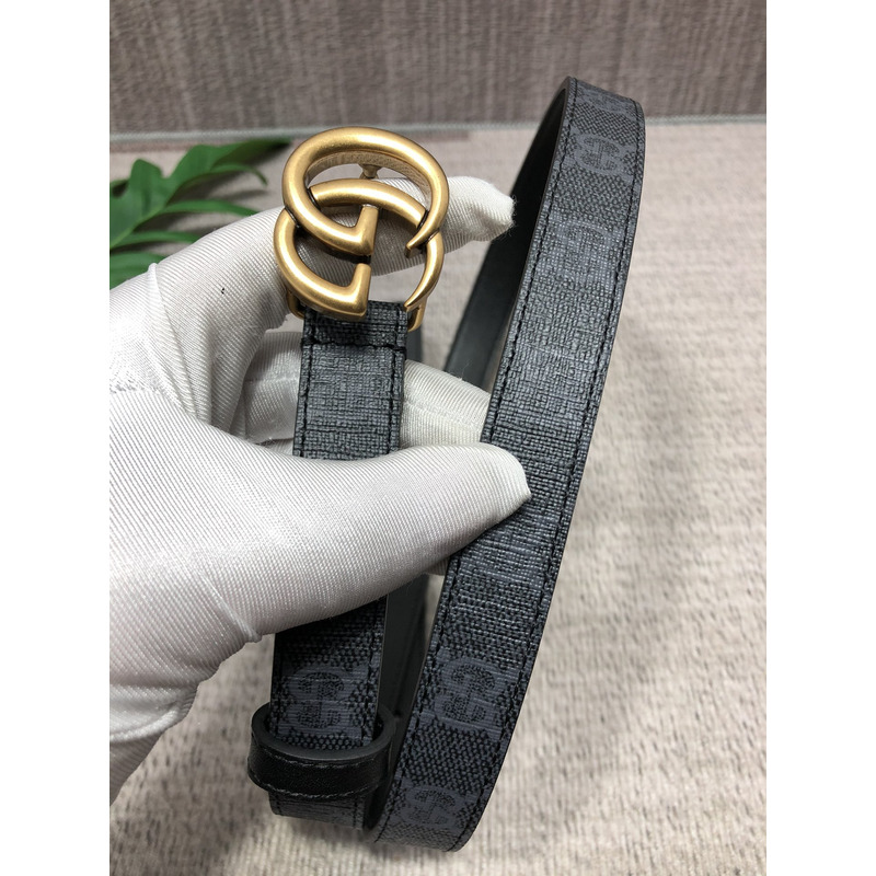 G*u*i double g gold-tone belt black