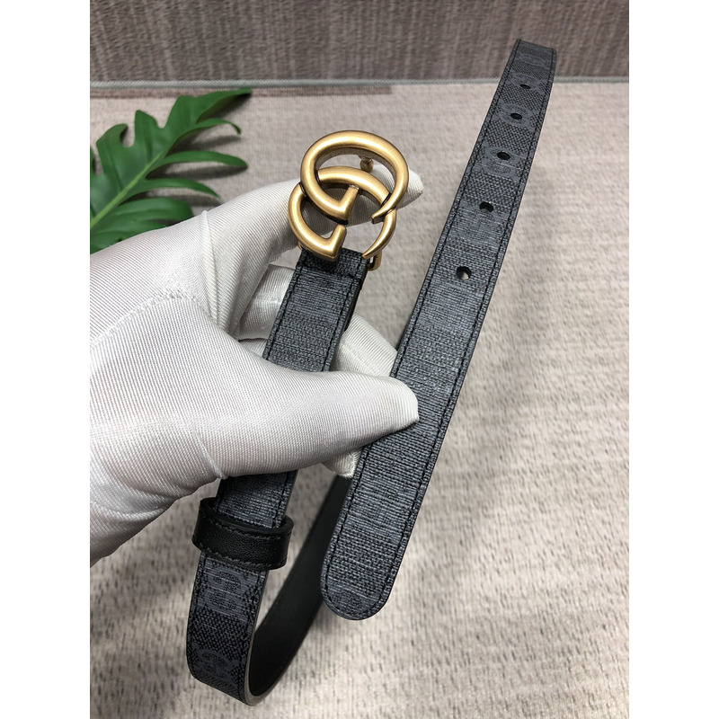 G*u*i double g gold-tone belt black