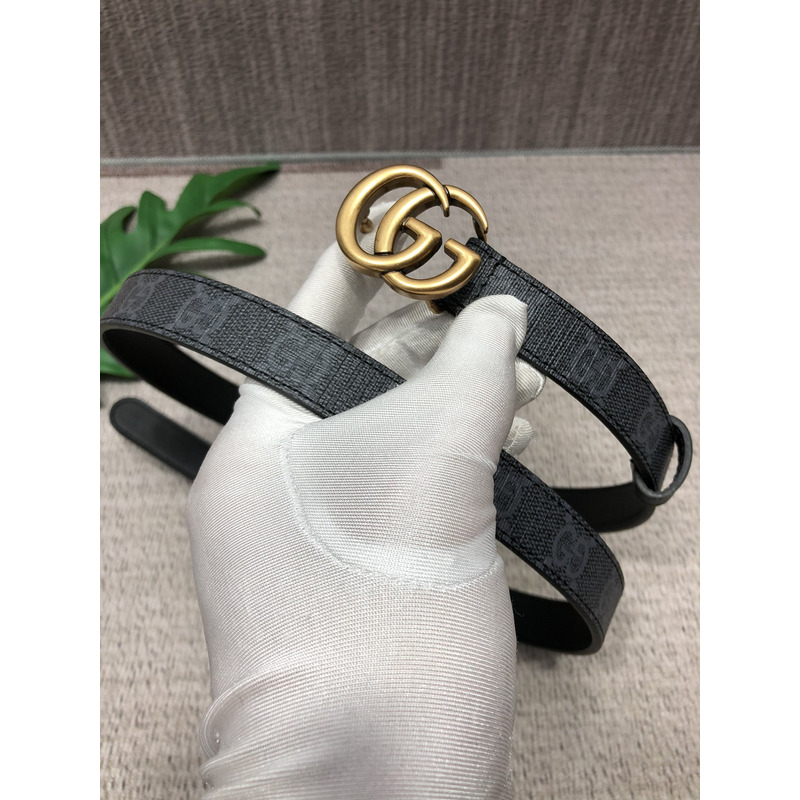 G*u*i double g gold-tone belt black