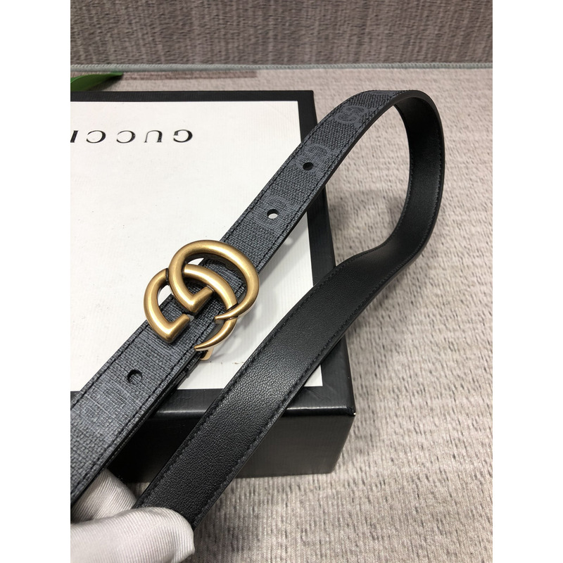 G*u*i double g gold-tone belt black