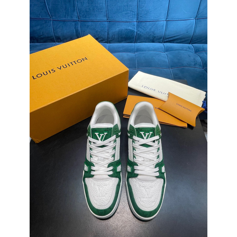 l**is V*t*n monogram lv trainer sneaker green