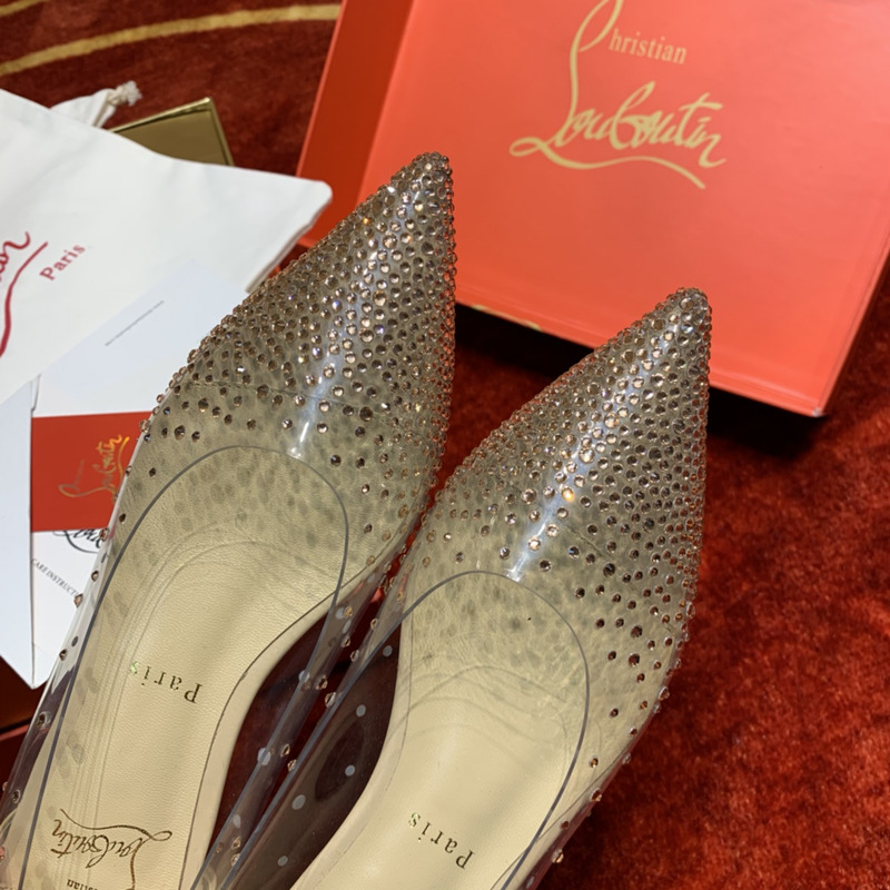 Ch**an louboutin degrastrass embellished ballet flats gold