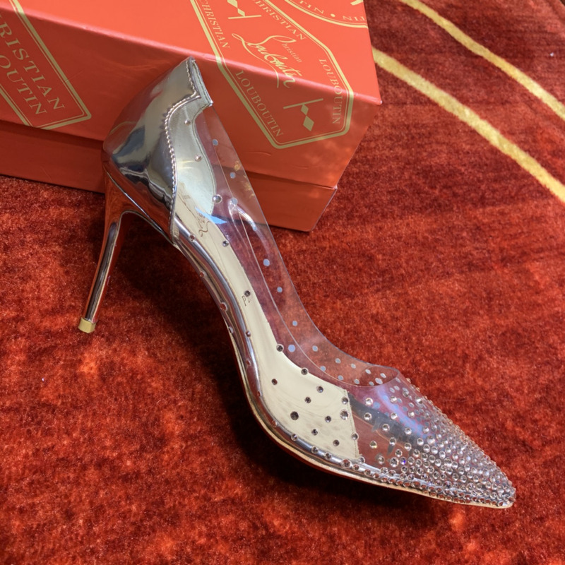 Ch**an louboutin follies strass embellished mesh pumps 6.5cm